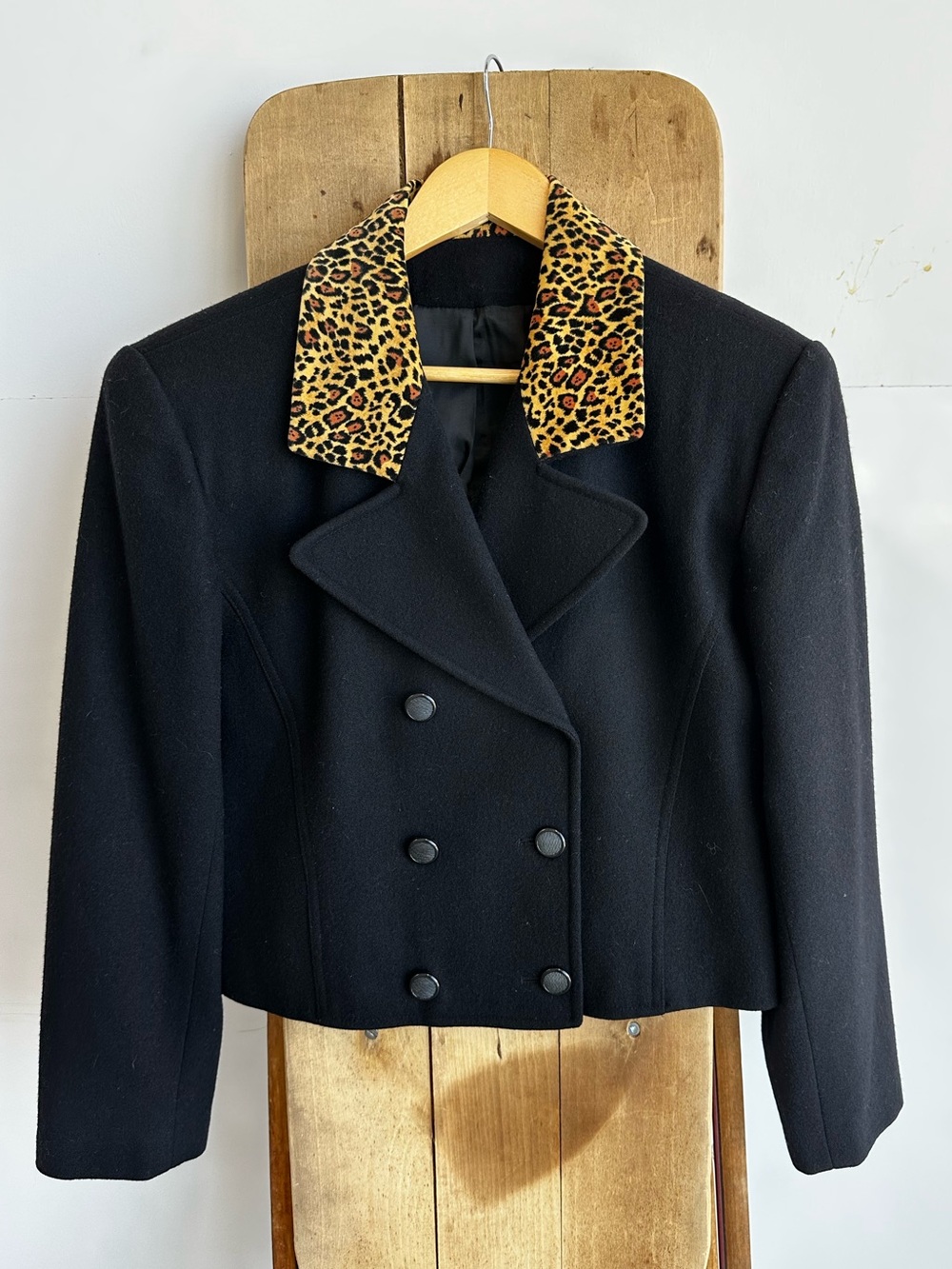 Vintage Cropped Wool Blazer